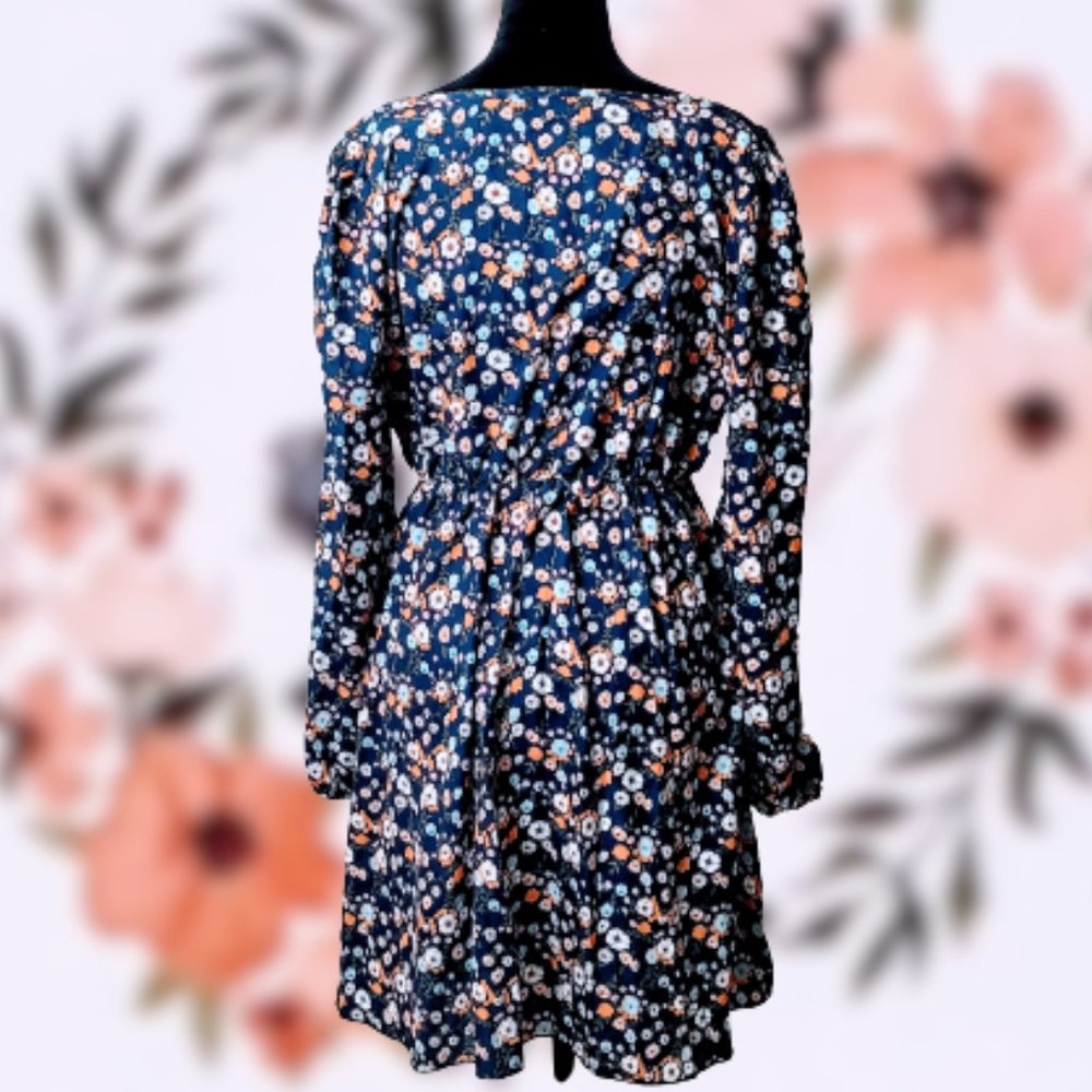 🆕Boho Floral Print Long Sleeve Dress sizes M & L - Picture 5 of 12